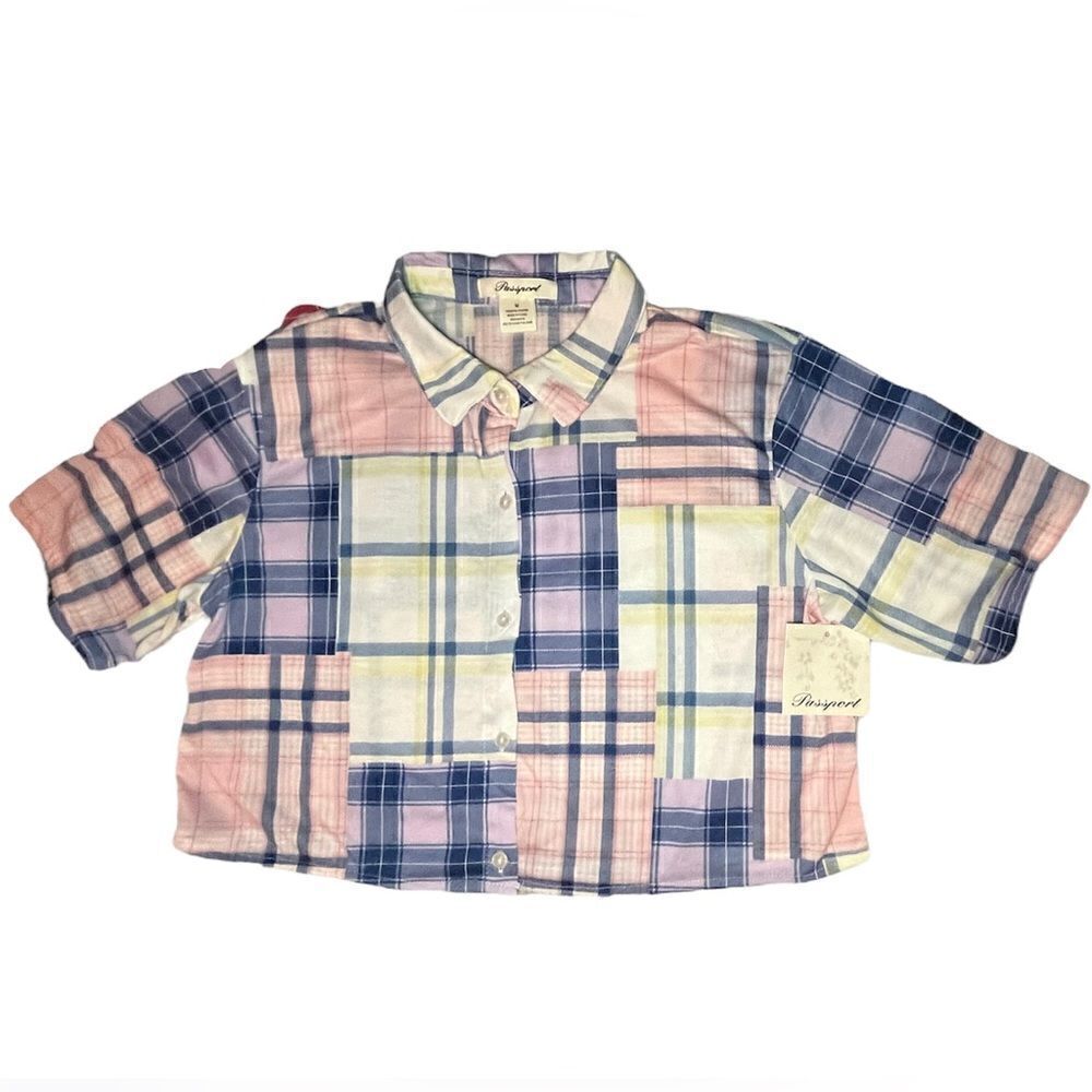 PASSPORT cropped patchwork top